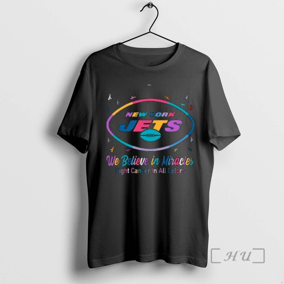 Officials New York Jets We Believe In Miracles Fight Cancer In All Colors Premium T-Shirts, Hoodie, Sweatshirt