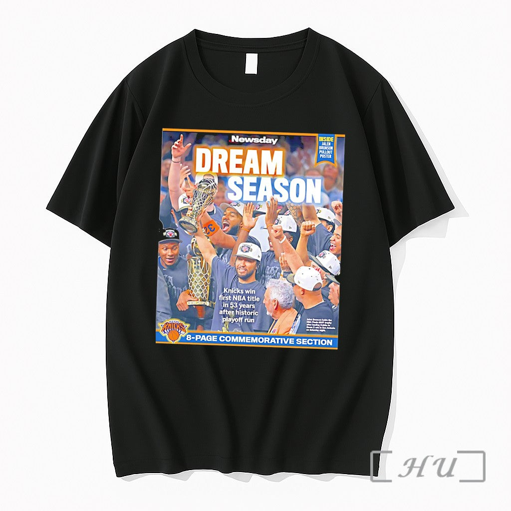 Officials New York Knicks Dream Season 8 Page Knicks Commemorative Section Tee Premium T Shirts