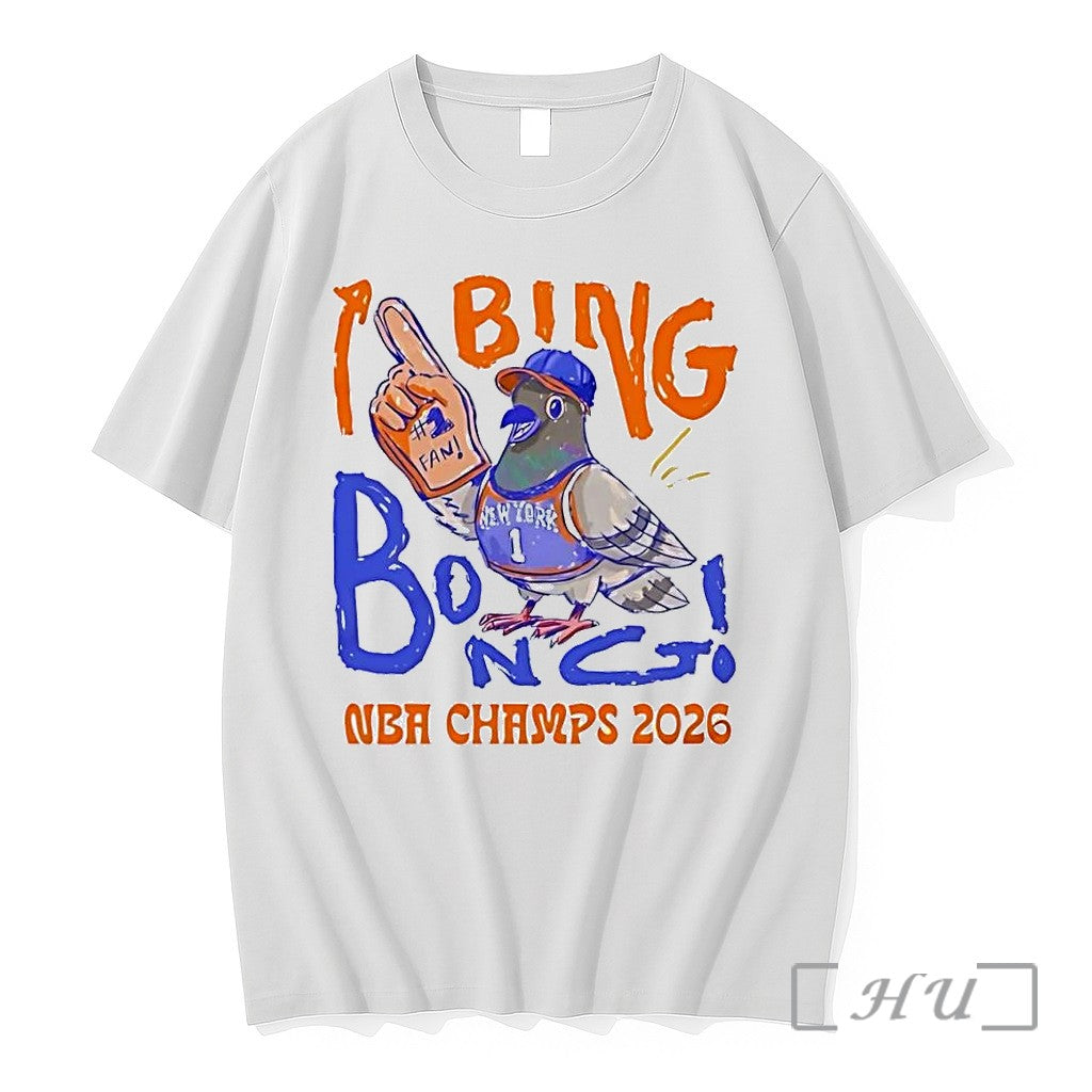 Officials New York Pigeon Fan Bing Bong Nba Champs 2026 White Premium T Shirts Sweater