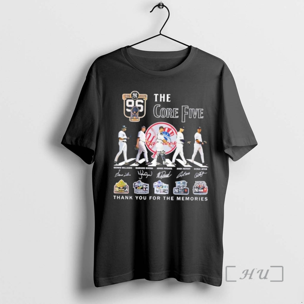 Officials New York Yankees Core Five 1996 2026 Thank You For The Memories Premium T-Shirts, Hoodie, Sweatshirt