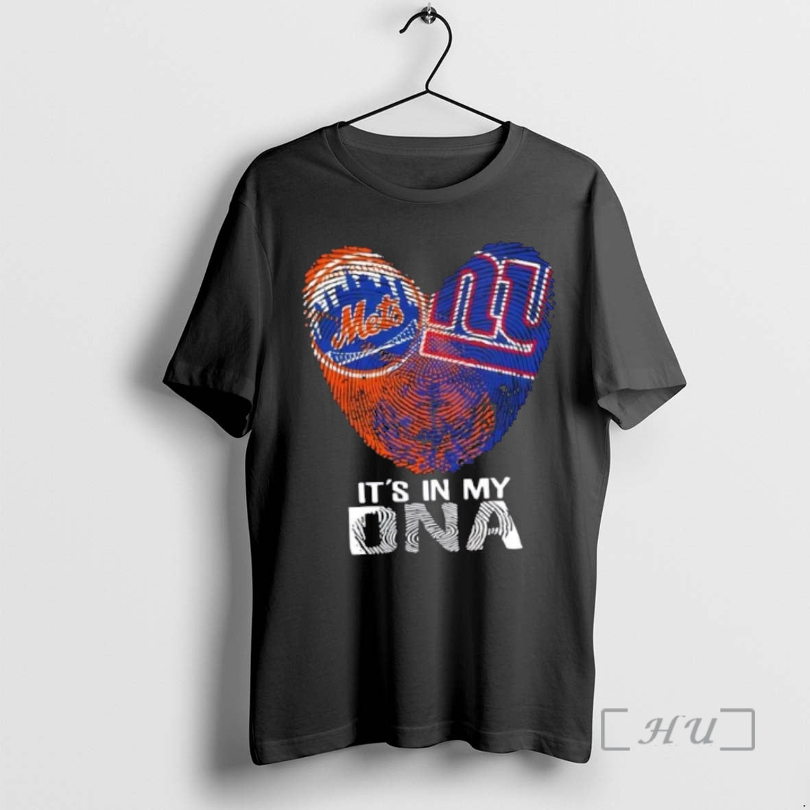 Officials New York City Sports Mets X Giants Its In My Dna Fingerprint Heart Premium T-Shirts, Hoodie, Sweatshirt