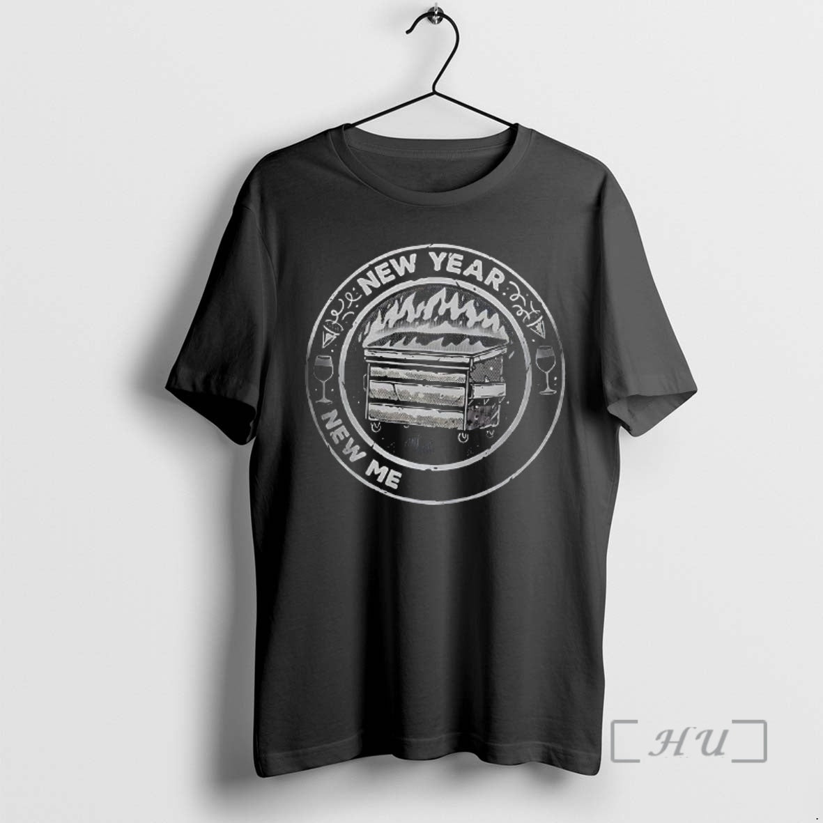 Officials New Year New Mental Battles Burning Trash Can Logo T-Shirts, Hoodie, Sweatshirt | PopFlextees.com