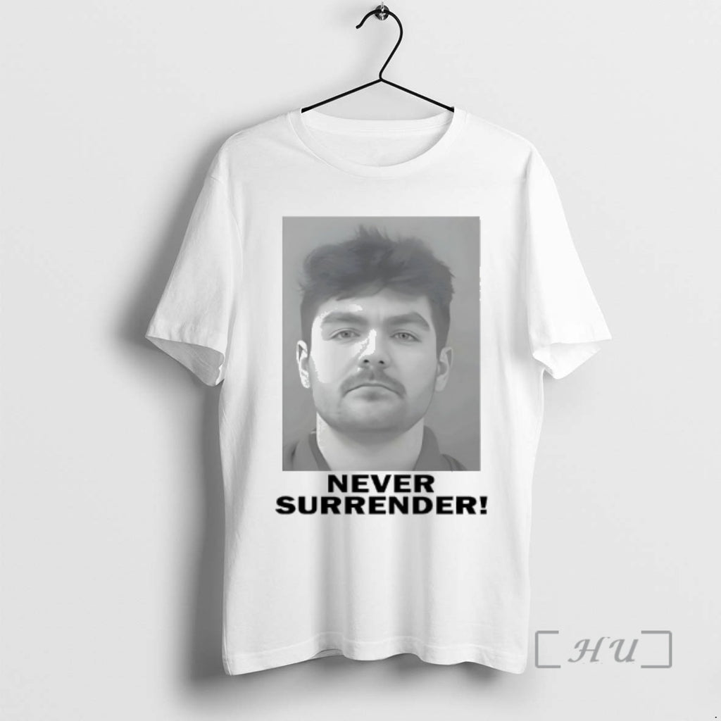 Officials Nick Fuentes Never Surrender Photo T-Shirts, Hoodie, Sweatshirt | PopFlextees.com