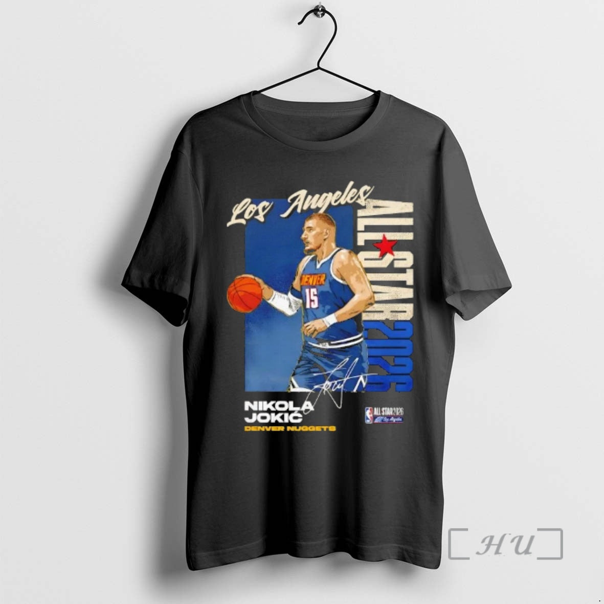 Officials Nikola Jokic Denver Nuggets 2026 Nba All Star Vertical Signature Premium T Shirts Sweater Hoodie, Sweatshirt