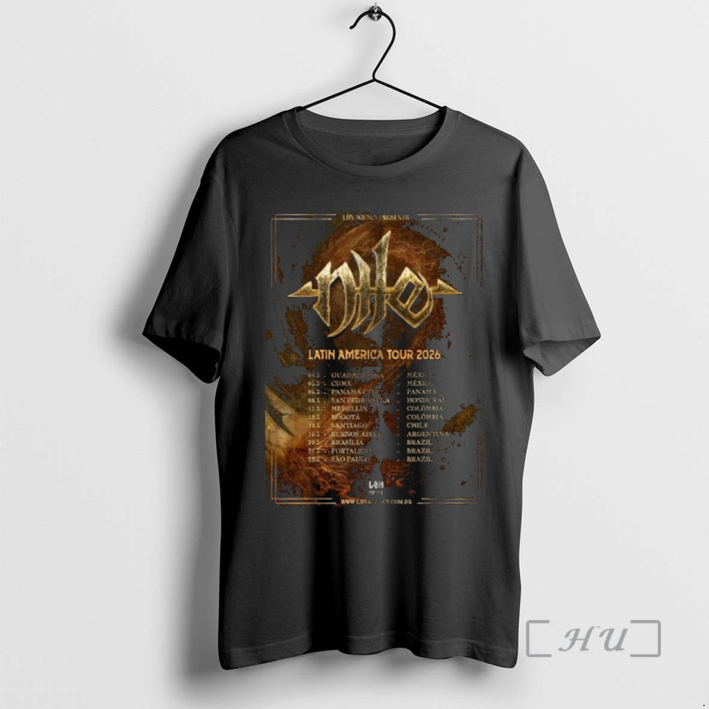 Officials Nile Latin America Tour 2026 Schedule Dates T-Shirts, Hoodie, Sweatshirt | PopFlextees.com