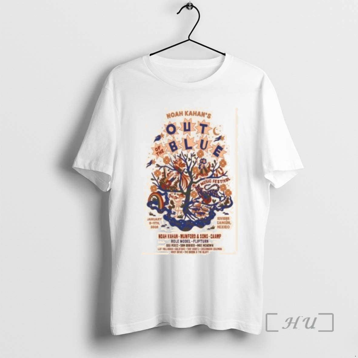 Officials Noah Kahan Riviera Cancun January 8 11 2026 Show Circle White Premium T Shirts Hoodie, Sweatshirt | PopFlextees.com
