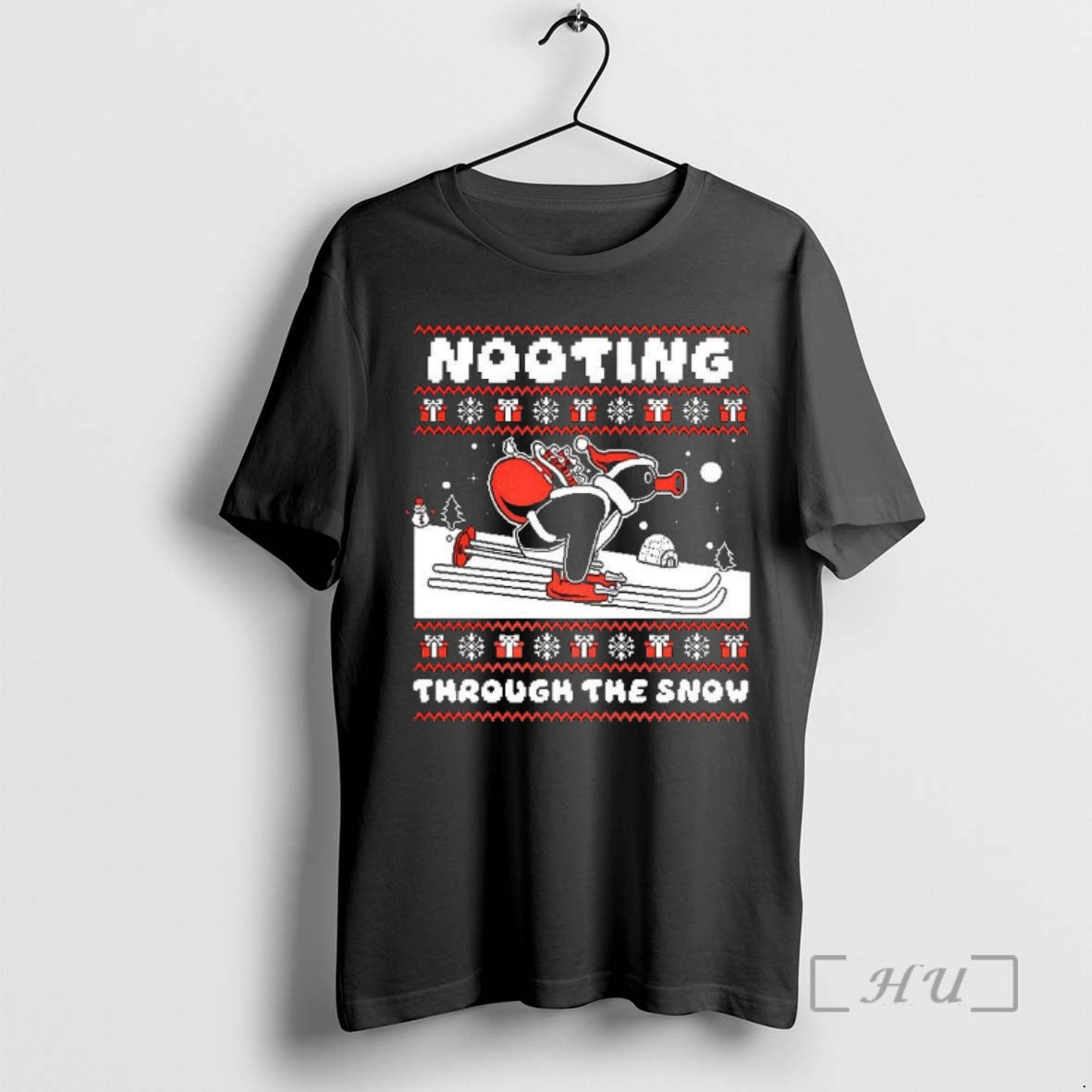 Officials Nooting Through The Snow Pingu Skiing Ugly Christmas T-Shirts, Hoodie, Sweatshirt | PopFlextees.com