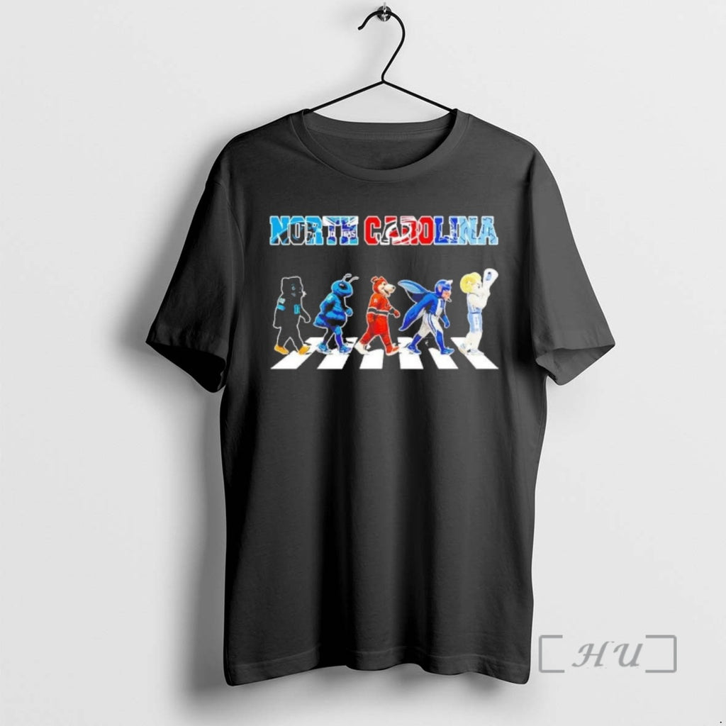 Officials North Carolina Sports Teams Mascot Abbey Road T-Shirts, Hoodie, Sweatshirt | PopFlextees.com