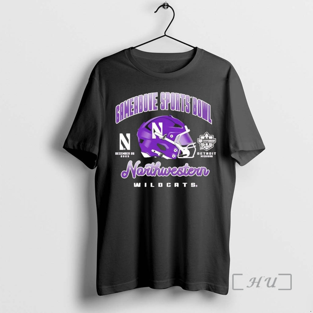 Officials Northwestern Wildcats 2025 Gameabove Sports Bowl Chriast T-Shirts, Hoodie, Sweatshirt | PopFlextees.com