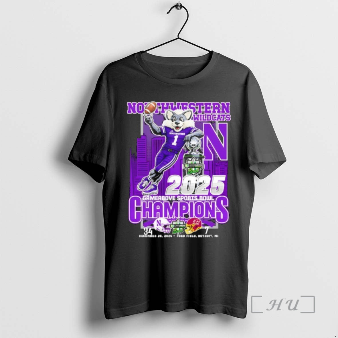 Officials Northwestern Wildcats Champions At Gameabove Sports Bowl 2025 T-Shirts, Hoodie, Sweatshirt | PopFlextees.com