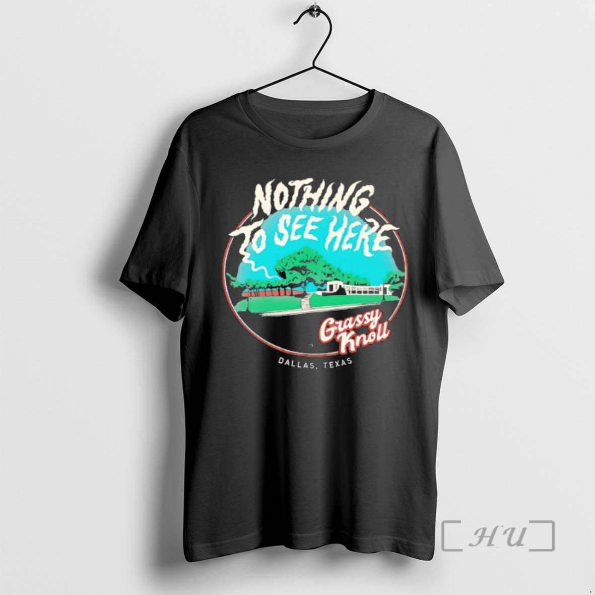 Officials Nothing To See Here Grassy Knoll Dallas Texas T-Shirts, Hoodie, Sweatshirt | PopFlextees.com