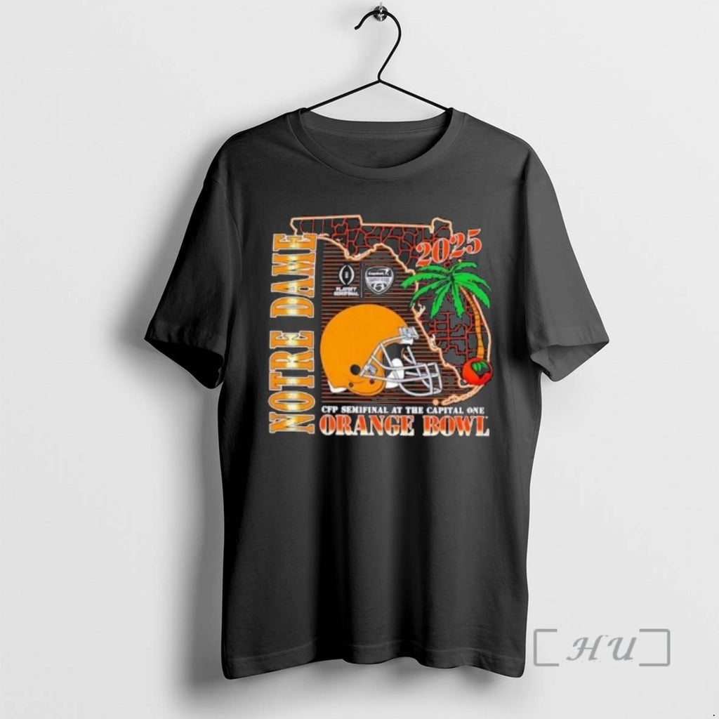 Officials Notre Dame Fighting Cfp Semifinal Irish Orange Bowl 2026 Helmet State T-Shirts, Hoodie, Sweatshirt
