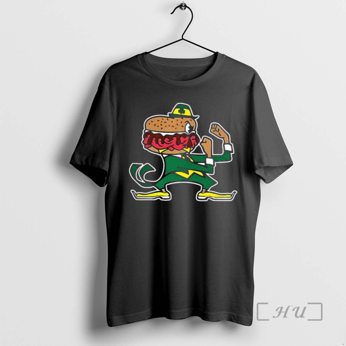 Officials Notre Dame Fighting Irish Beefs Burger Mascot T-Shirts, Hoodie, Sweatshirt | PopFlextees.com