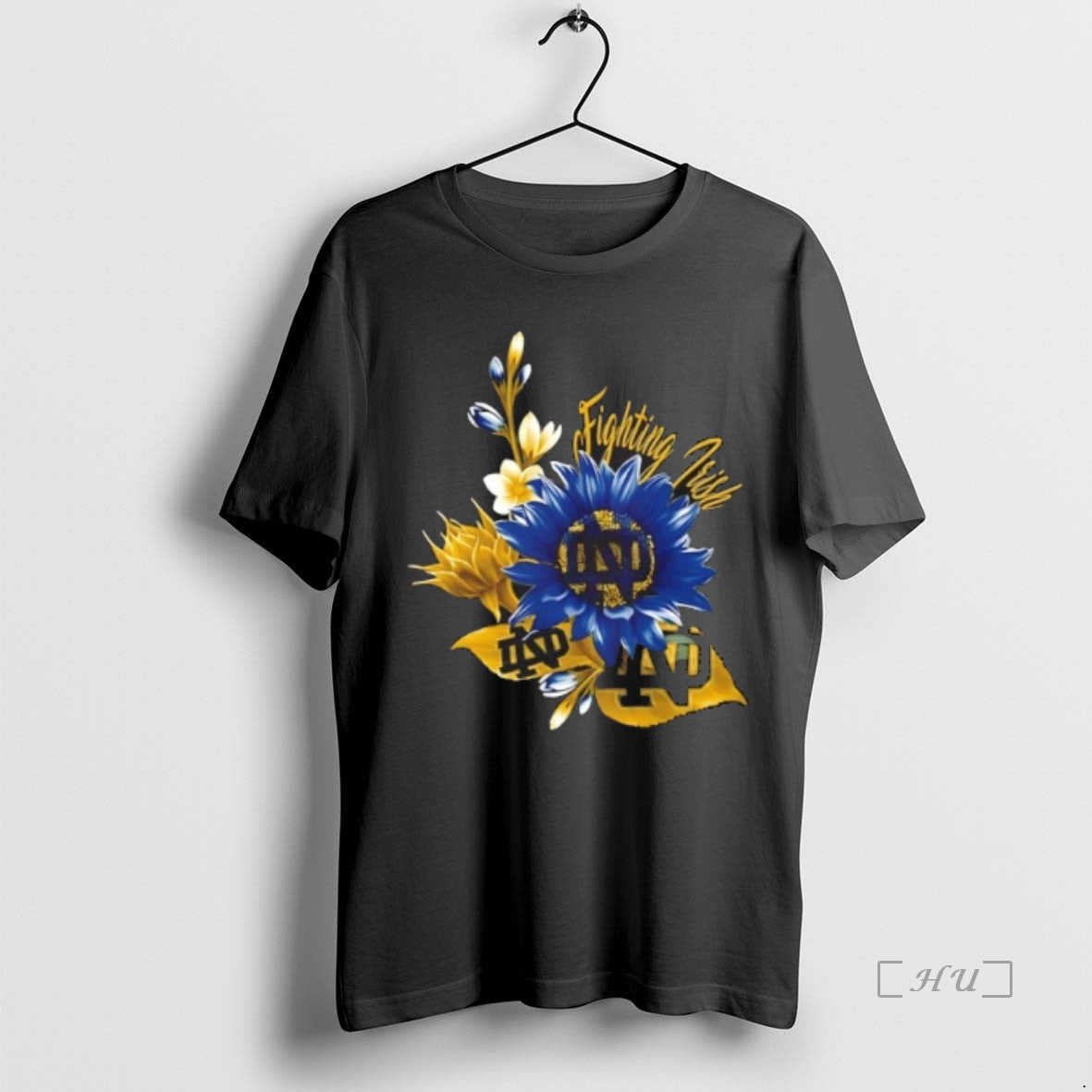 Officials Notre Dame Fighting Irish Football X Sunflower Floral T-Shirts, Hoodie, Sweatshirt | PopFlextees.com