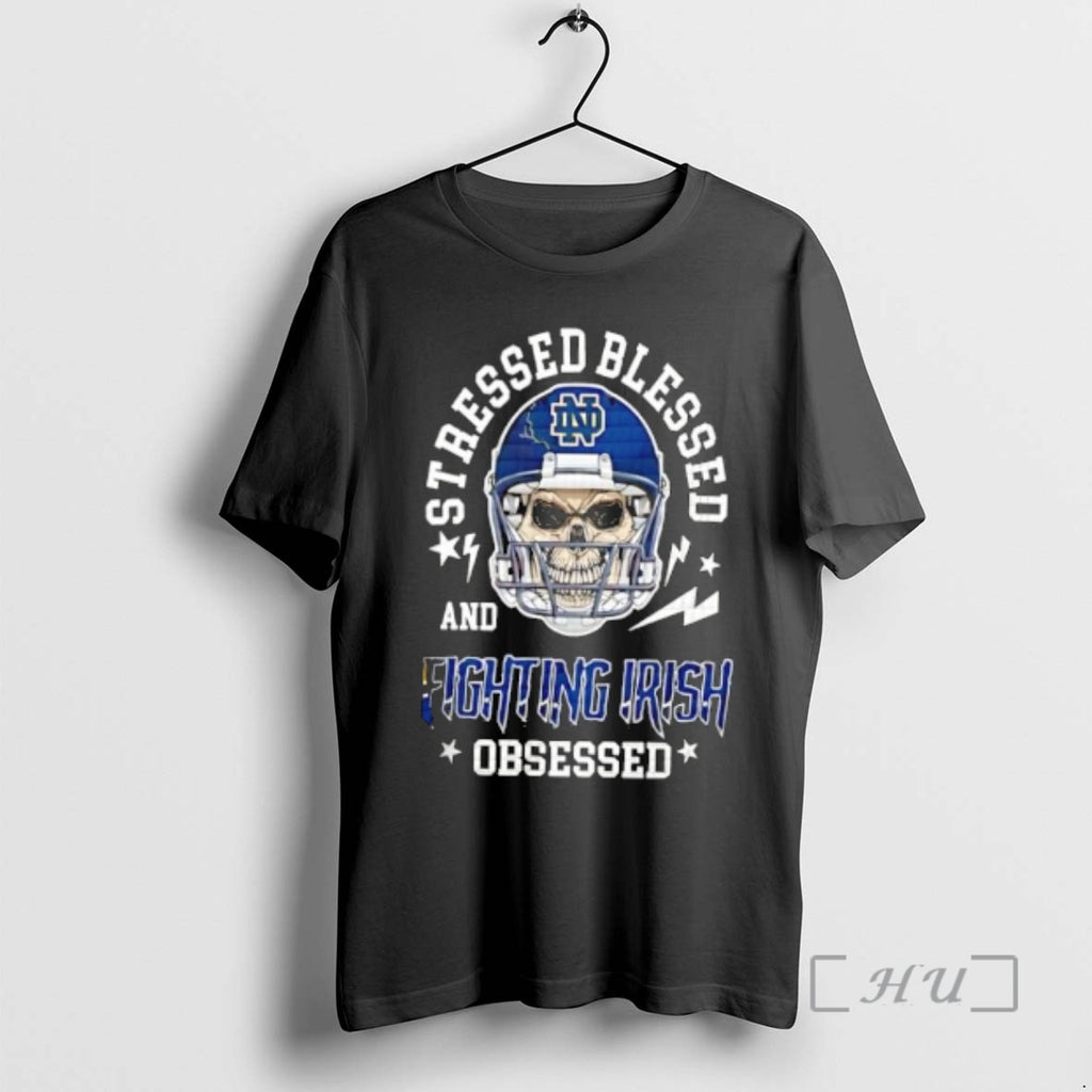 Officials Notre Dame Fighting Irish Ncaa Obsessed Helmet Skull T-Shirts, Hoodie, Sweatshirt | PopFlextees.com