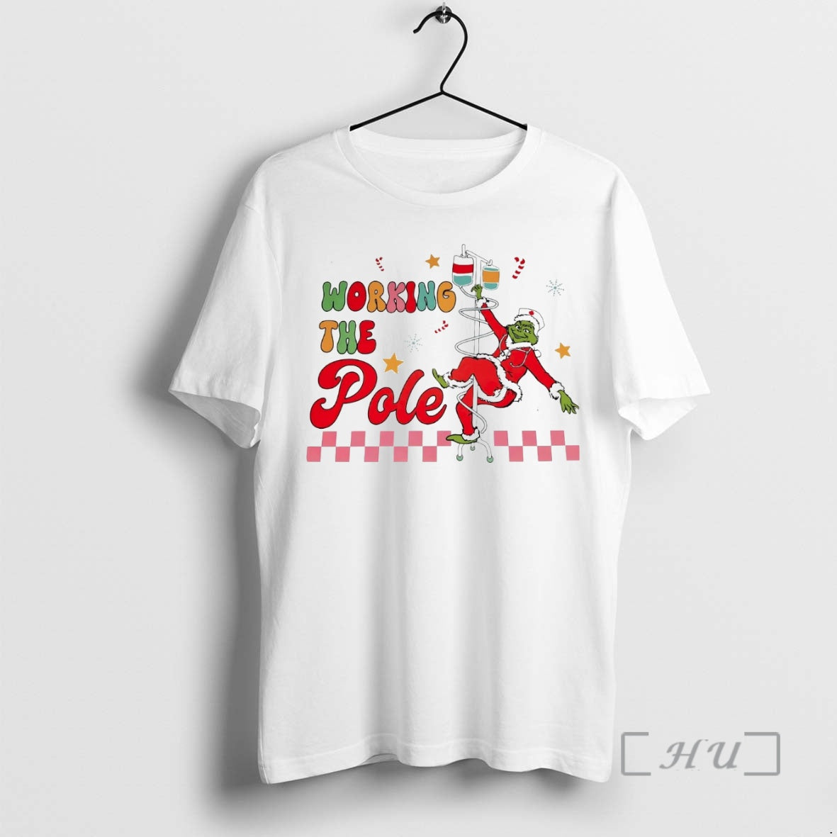 Officials Nurse Grinch Working The Pole Christmas T-Shirts, Hoodie, Sweatshirt | PopFlextees.com
