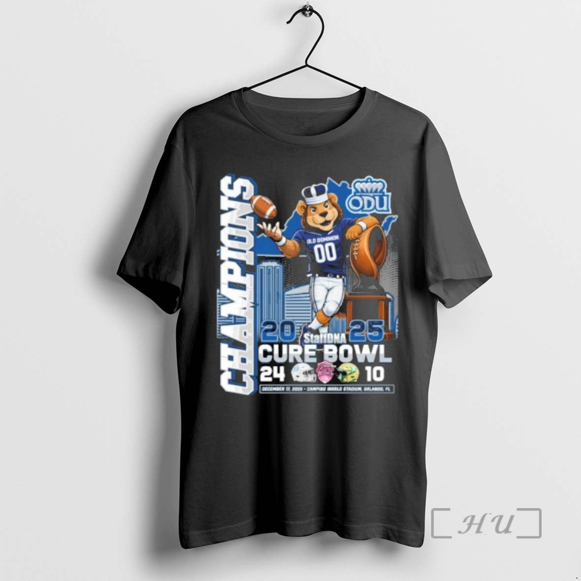 Officials Odu Monarchs Mascot 2025 Cure Bowl Champions Score T-Shirts, Hoodie, Sweatshirt | PopFlextees.com