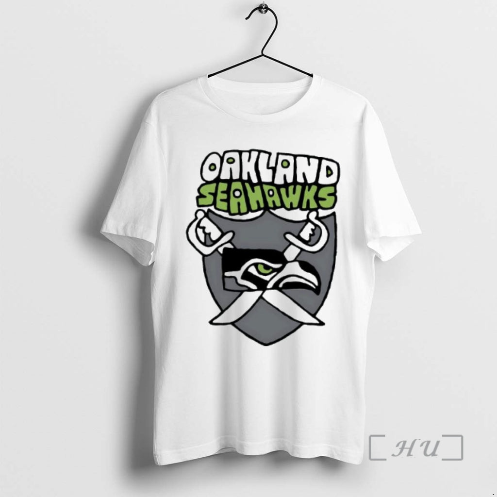Officials Oakland Seahawks X Raiders Shield Logo T-Shirts, Hoodie, Sweatshirt | PopFlextees.com