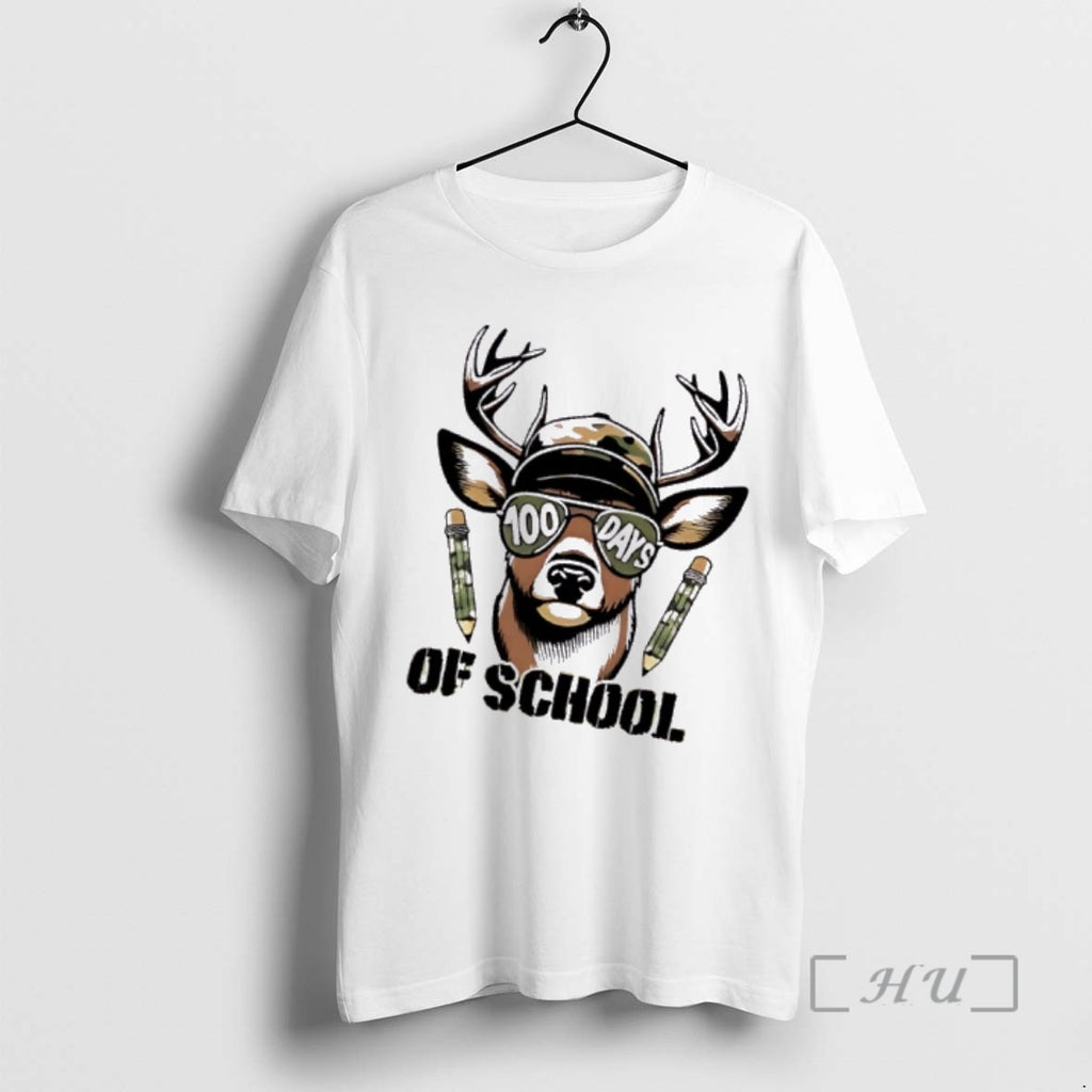 Officials Oh Deer 100 Days Of School Are Here Deer Hunting 100th Day Premium T-Shirts, Hoodie, Sweatshirt | PopFlextees.com