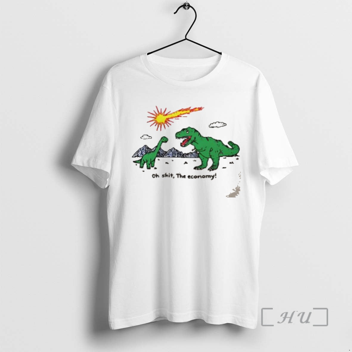 Officials Oh Shit The Economy Extinct Dinosaurs Meme T-Shirts, Hoodie, Sweatshirt | PopFlextees.com