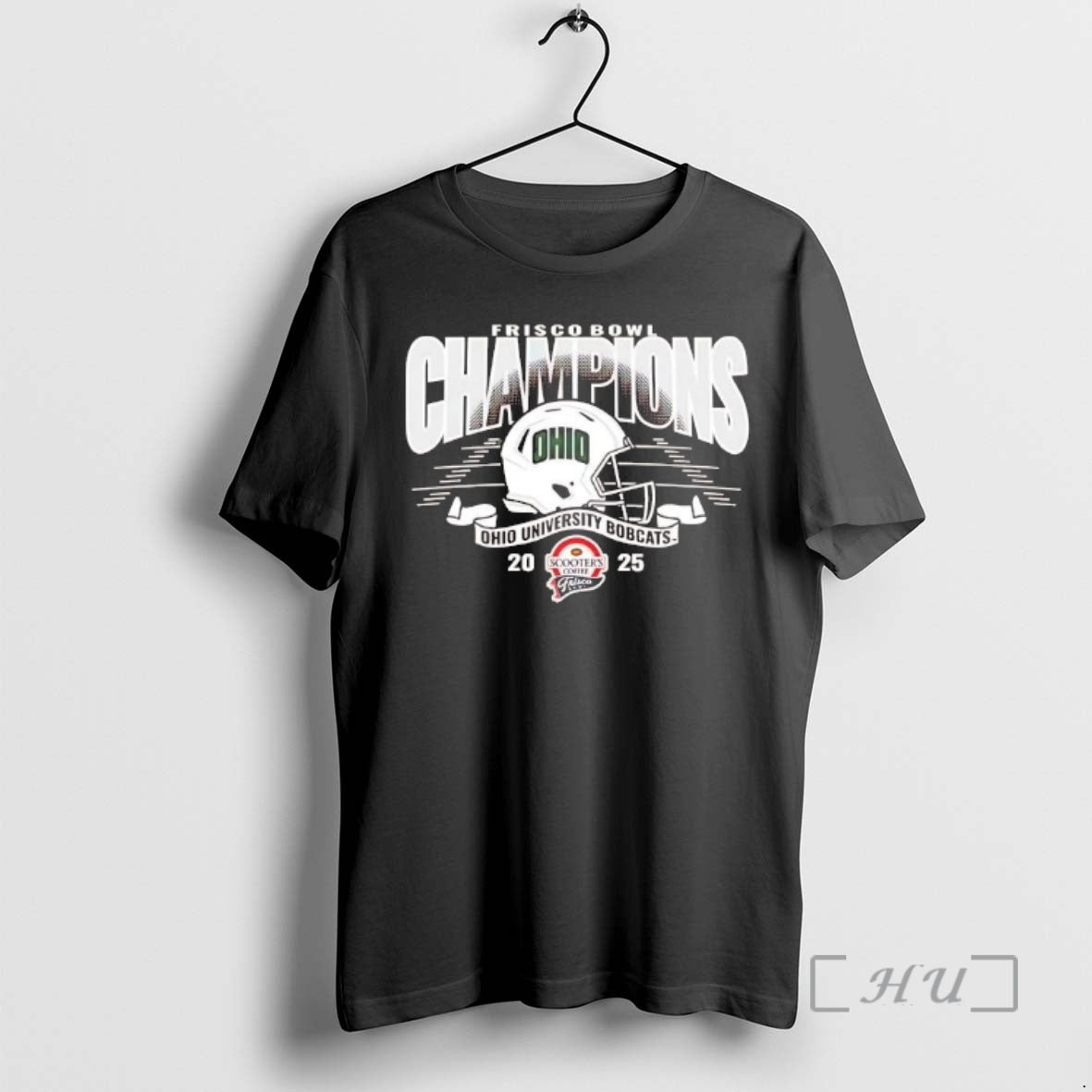 Officials Ohio Bobcats Helmet 2025 Frisco Bowl Football Champions T-Shirts, Hoodie, Sweatshirt | PopFlextees.com
