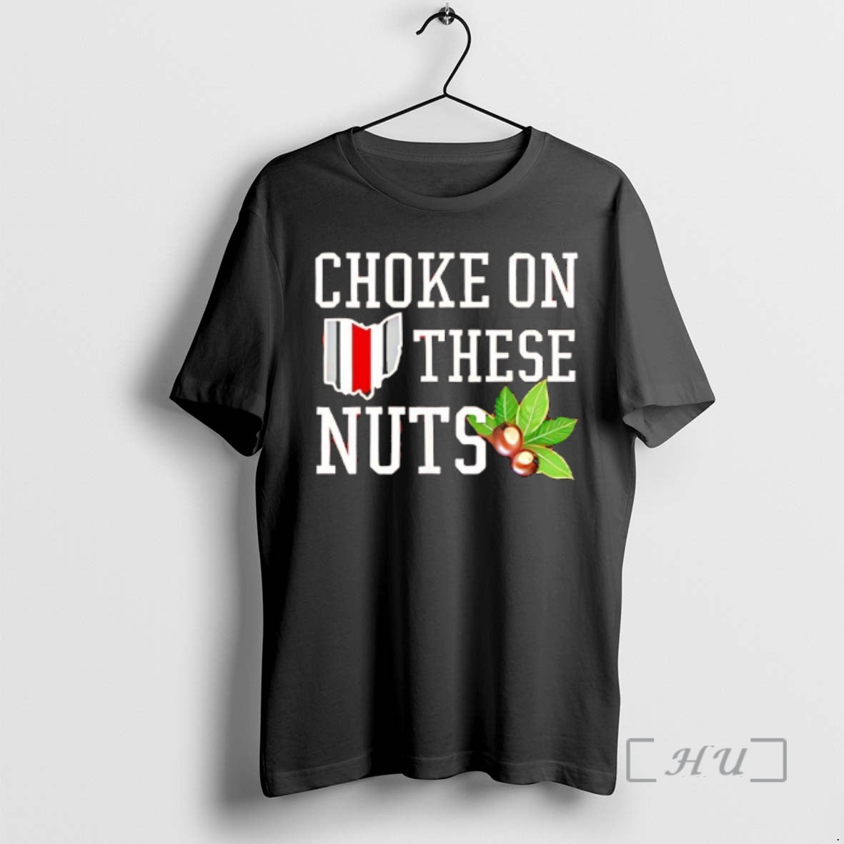 Officials Ohio Buckeyes Flag Choke On These Nuts T-Shirts, Hoodie, Sweatshirt | PopFlextees.com