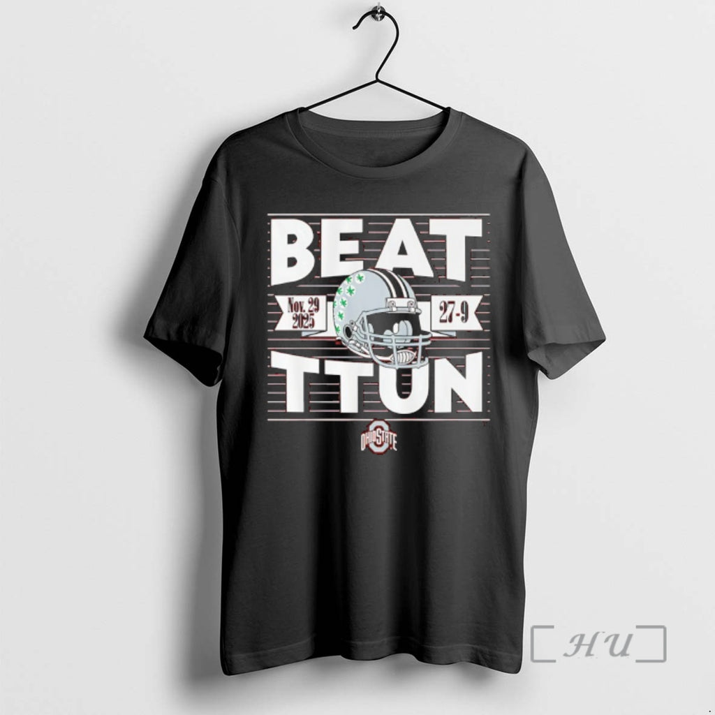 Officials Ohio State Football Beat Ttun In The Game 2025 Helmet Logo Premium T Shirts Hoodie, Sweatshirt | PopFlextees.com