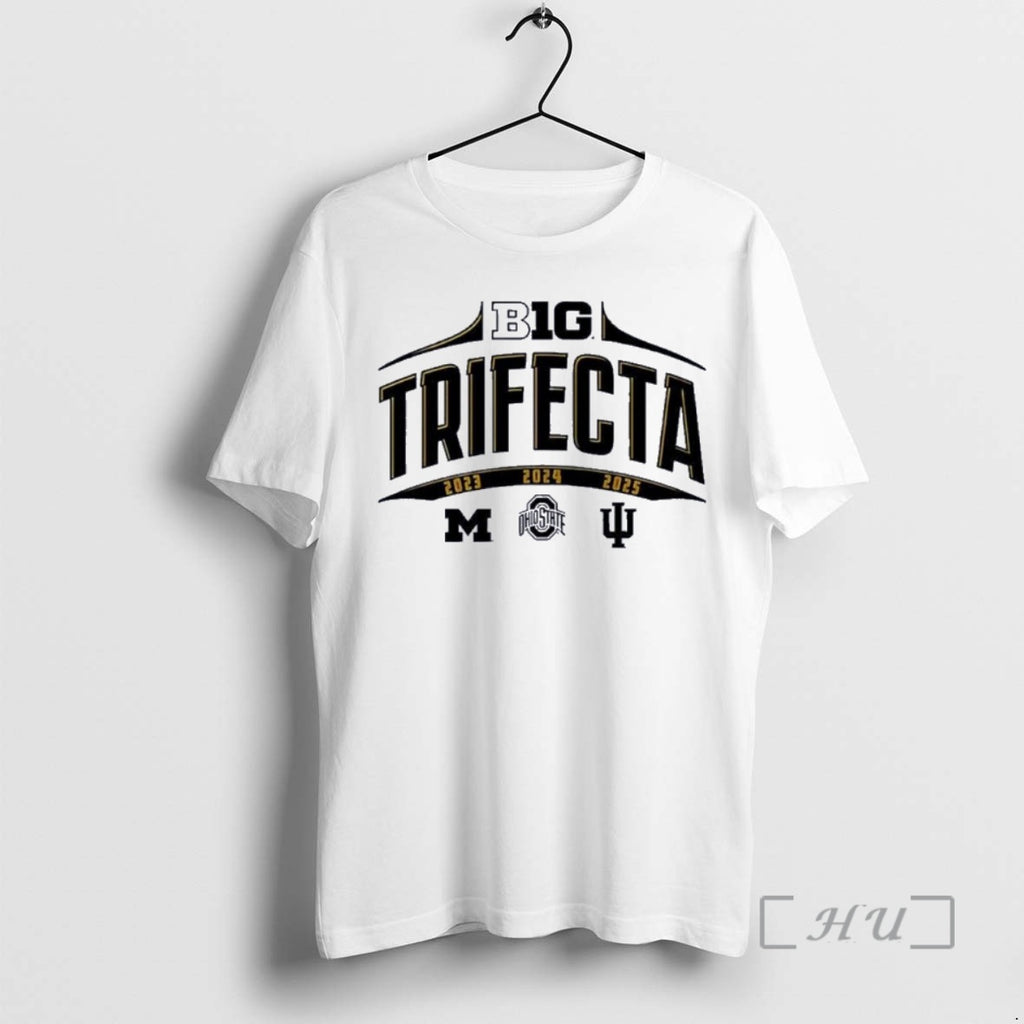 Officials Ohio State Michigan And Indiana Big Ten Trifecta T-Shirts, Hoodie, Sweatshirt | PopFlextees.com