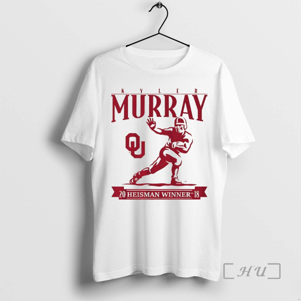 Officials Oklahoma Sooners Football Kyler Murray Heisman Winner Trophy 2018 Circle Premium T Shirts Sweater Hoodie,...
