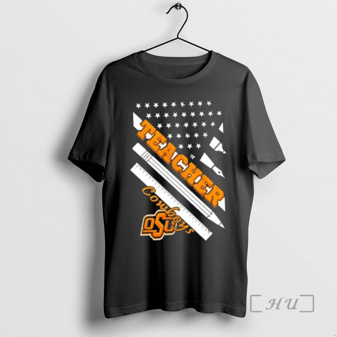 Officials Oklahoma State Cowboys X Teacher American Flag T-Shirts, Hoodie, Sweatshirt | PopFlextees.com