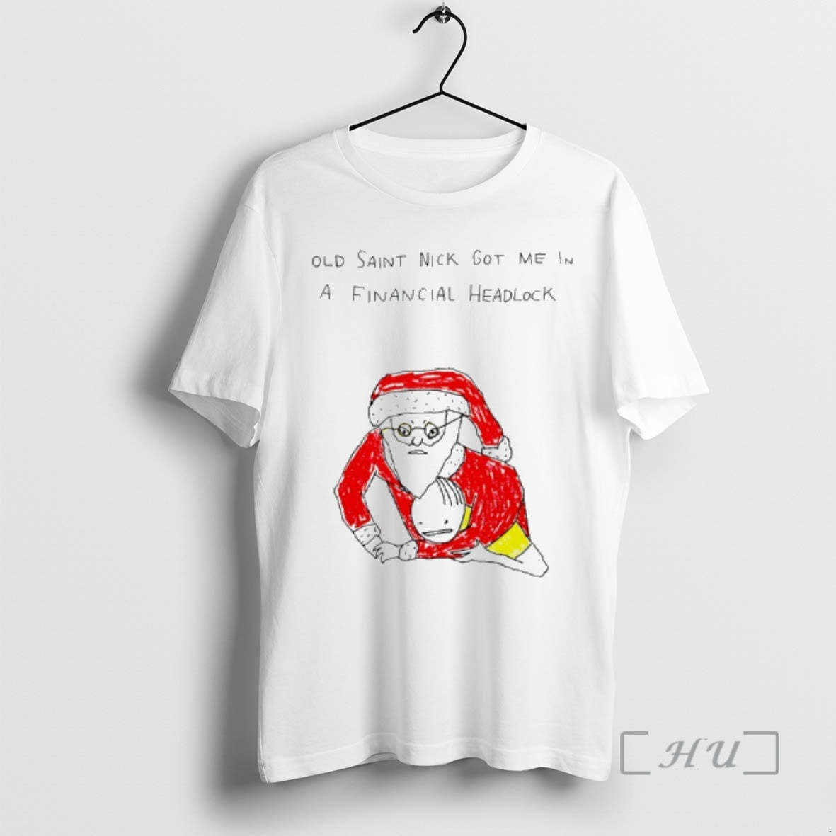 Officials Old Saint Nick Got Me In A Financial Chokehold T-Shirts, Hoodie, Sweatshirt | PopFlextees.com