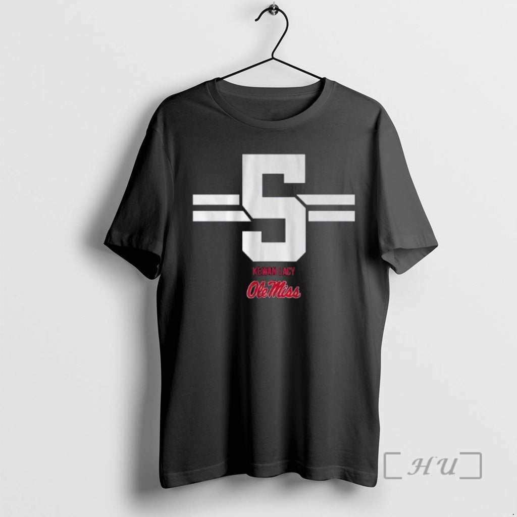 Officials Ole Miss Football Kewan Lacy 5 Stripe T-Shirts, Hoodie, Sweatshirt | PopFlextees.com