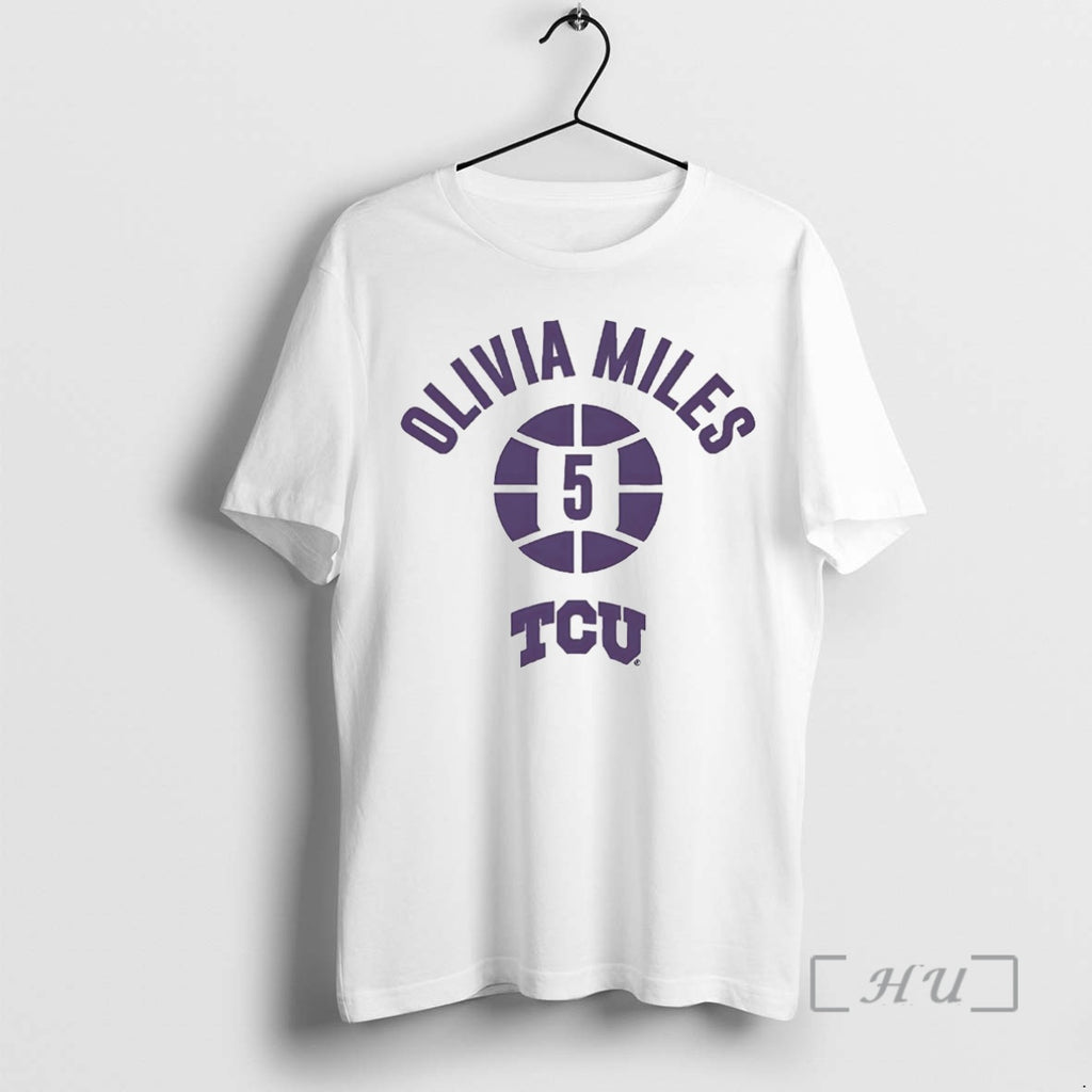 Officials Olivia Miles Hoops 5 Tcu Horned Frogs T-Shirts, Hoodie, Sweatshirt | PopFlextees.com