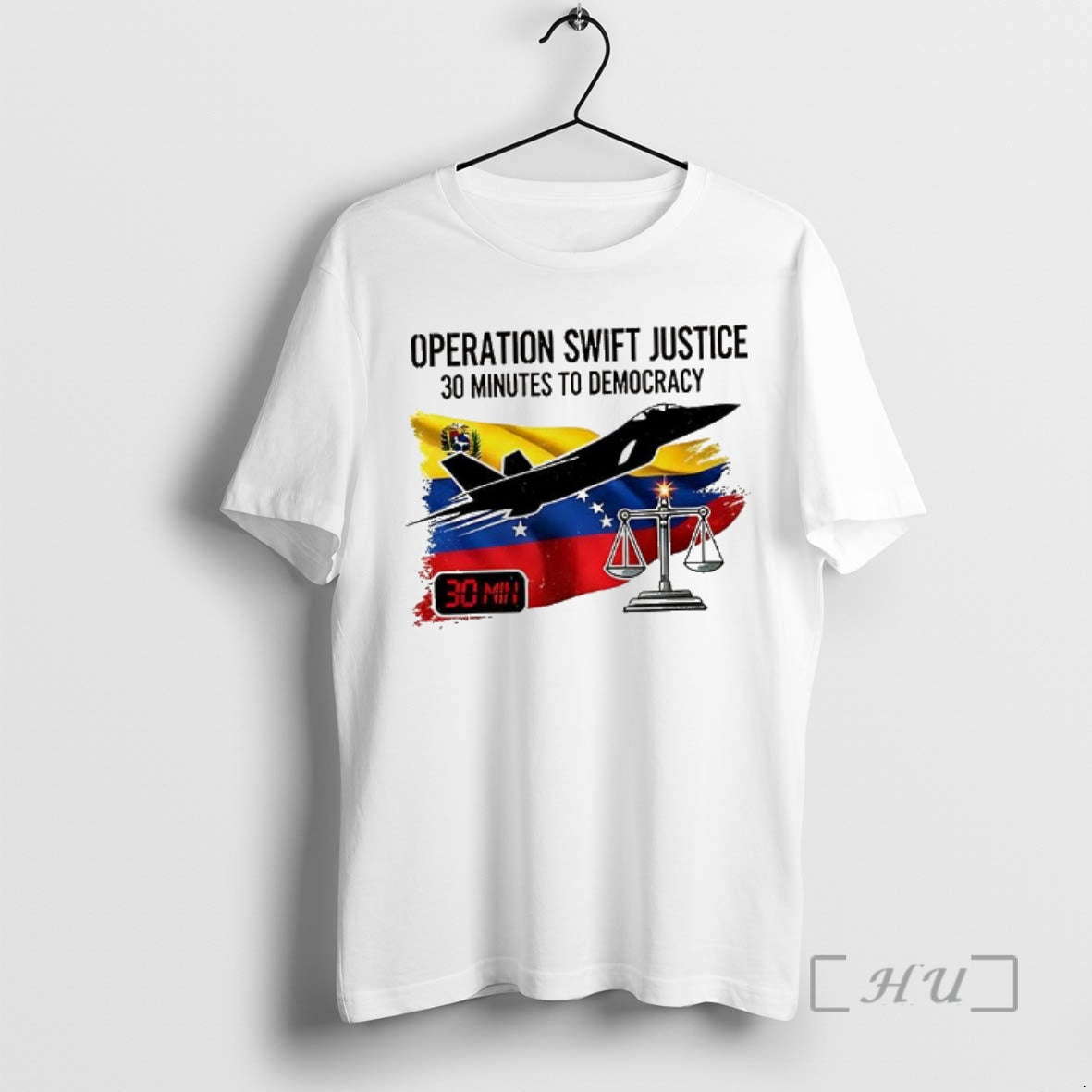 Officials Operation Swift Justice 30 Minutes To Democracy January 3 2026 Venezuela Flag Political Premium T-Shirts,...