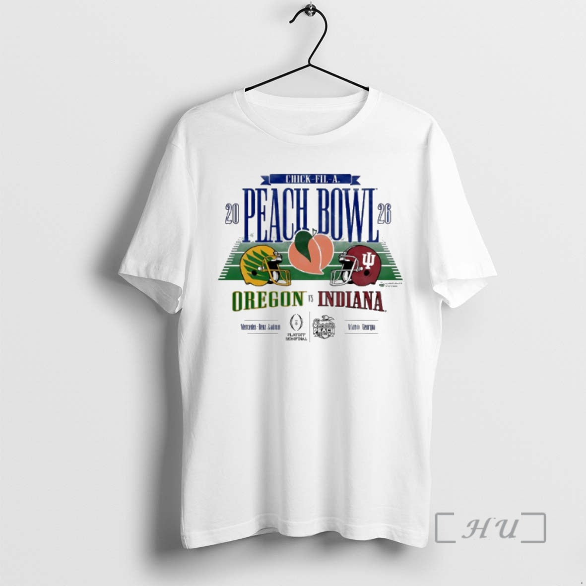 Officials Oregon Vs Indiana 2026 Chick Fil A Peach Bowl Football Helmet Premium T Shirts Hoodie, Sweatshirt | PopFlextees.com