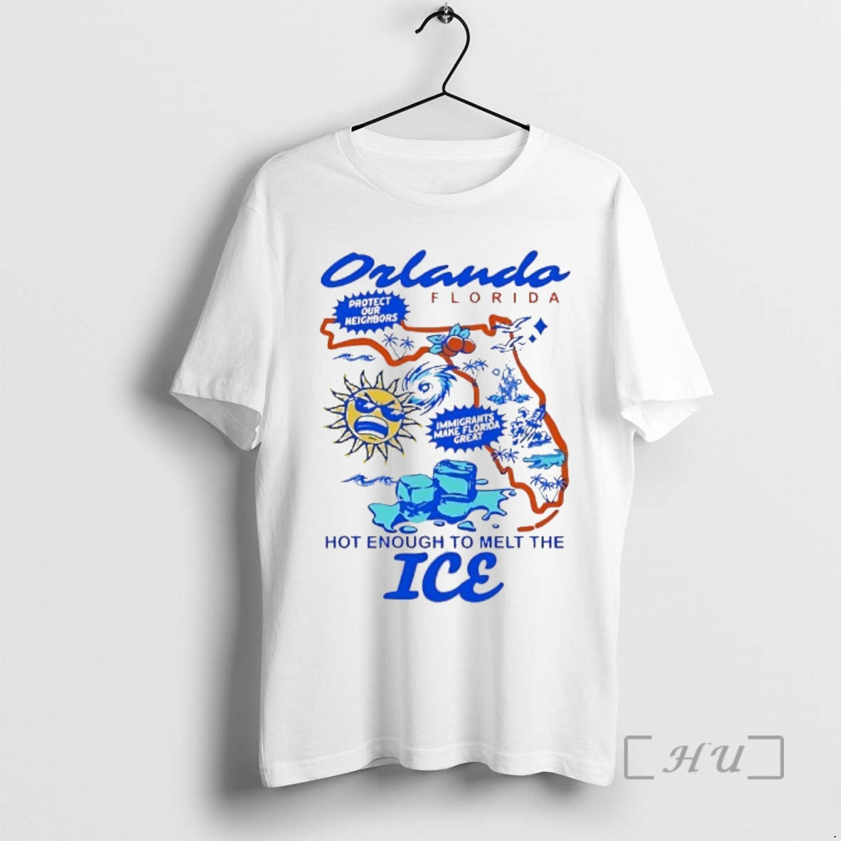 Officials Orlando Florida Hot Enough To Melt The Ice T-Shirts, Hoodie, Sweatshirt | PopFlextees.com