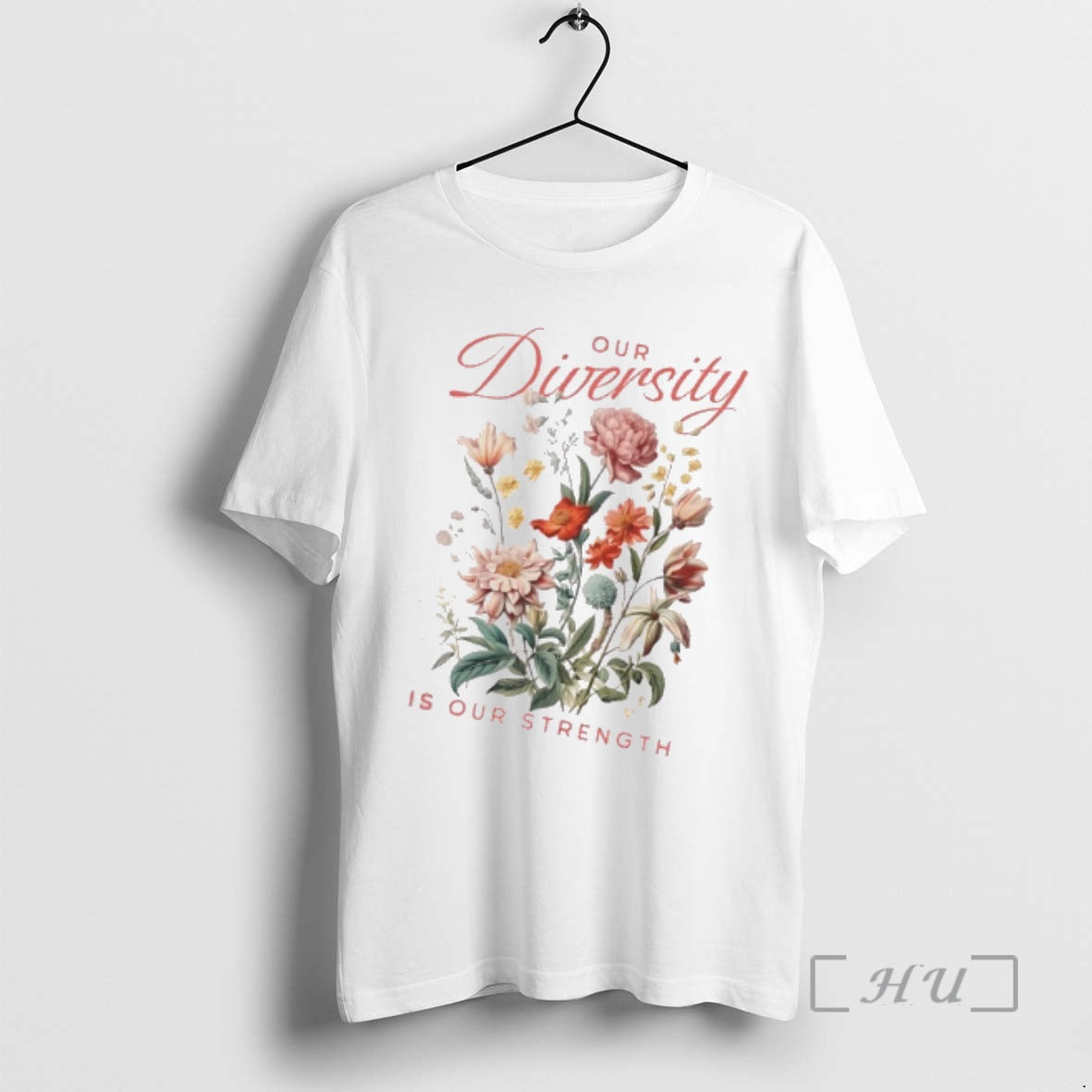 Officials Our Diversity Is Our Strength Floral T-Shirts, Hoodie, Sweatshirt | PopFlextees.com