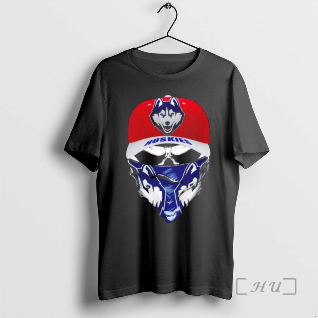 Officials Outlaw Skull Gang Wearing A Cap X Connecticut Huskies T-Shirts, Hoodie, Sweatshirt | PopFlextees.com