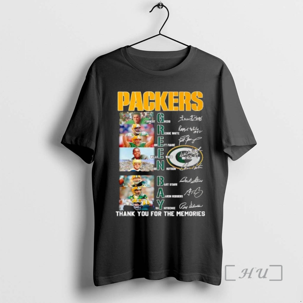 Officials Packers Green Bay Of Name Players Thank You For The Memories Graphic Premium T-Shirts, Hoodie, Sweatshirt