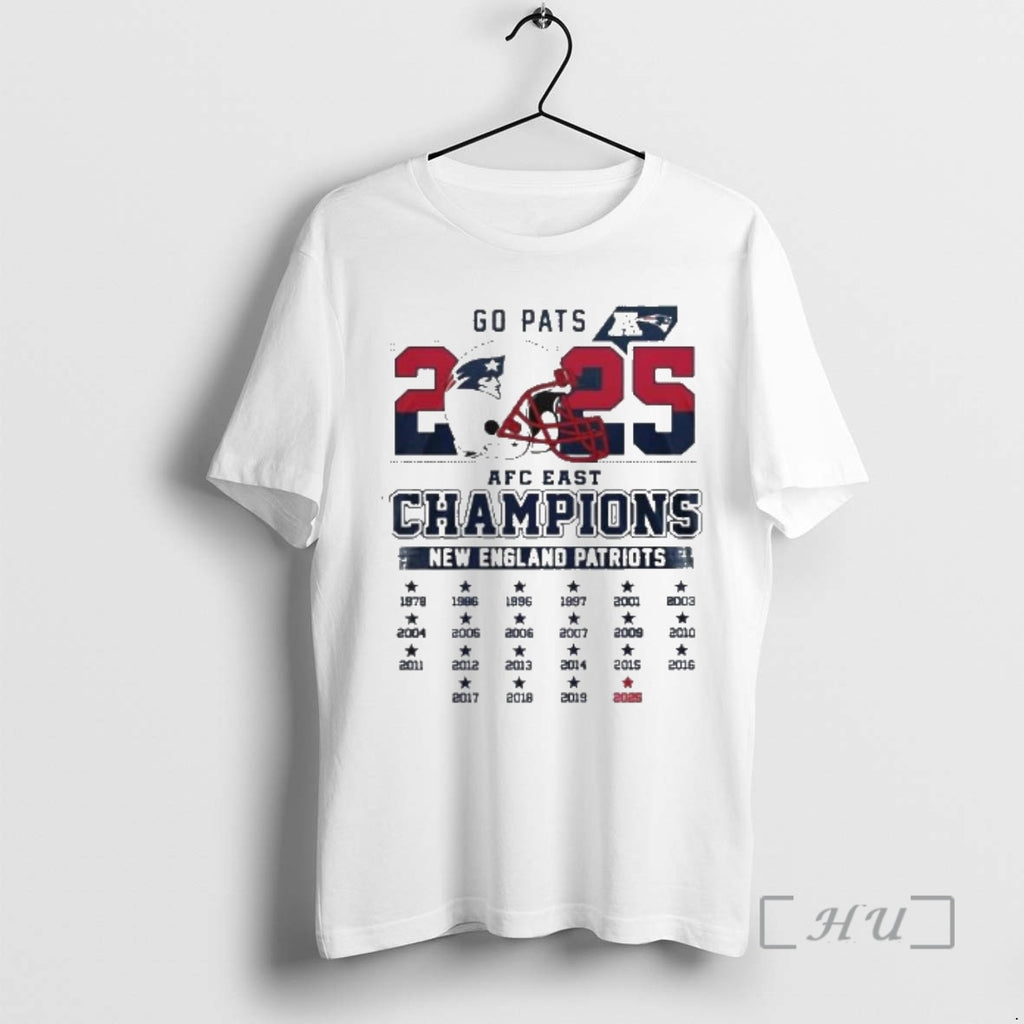 Officials Patriots Go Pats 2026 Sb Lx Afc East Champions T-Shirts, Hoodie, Sweatshirt | PopFlextees.com