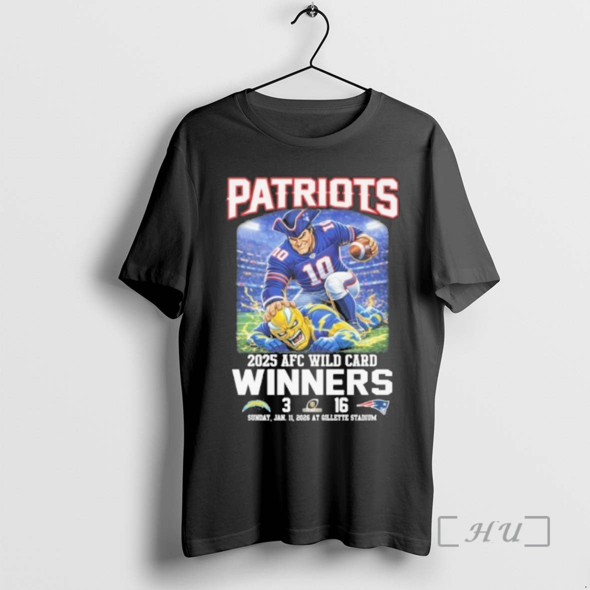 Officials Patriots Mascot 2025 Afc Wild Card Winners T-Shirts, Hoodie, Sweatshirt | PopFlextees.com