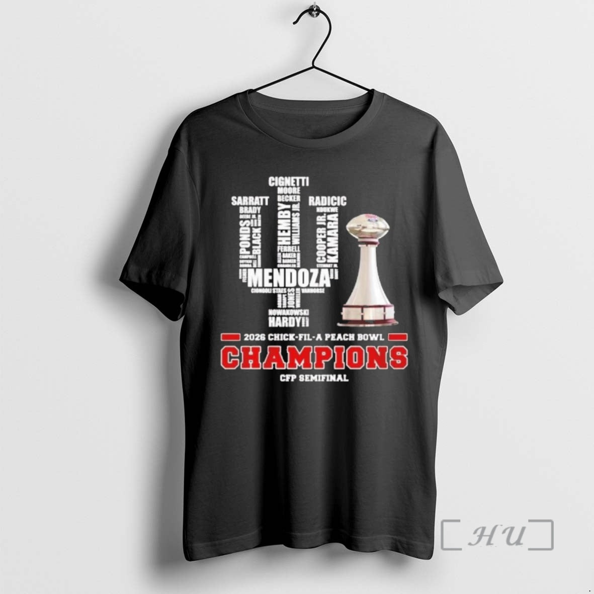Officials Peach Bowl Champions 2026 Indiana Football Trophy T-Shirts, Hoodie, Sweatshirt | PopFlextees.com
