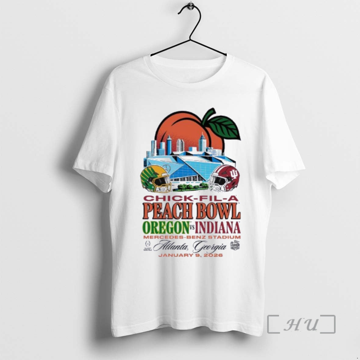 Officials Peach Bowl Iu Vs Oregon January 9th T-Shirts, Hoodie, Sweatshirt | PopFlextees.com