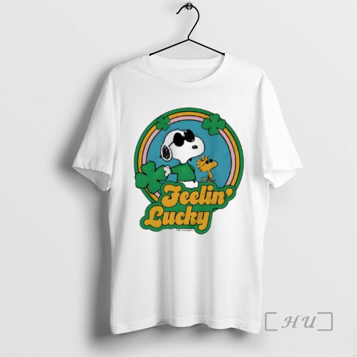 Officials Peanuts Shamrock Feeling Lucky T-Shirts, Hoodie, Sweatshirt | PopFlextees.com