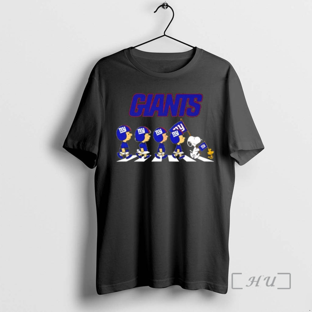 Officials Peanuts X New York Giants Football Flag Walking T-Shirts, Hoodie, Sweatshirt | PopFlextees.com