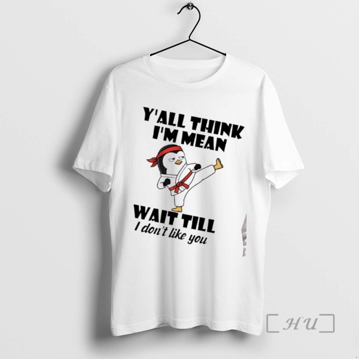 Officials Penguin Kung Fu Yall Think Im Mean Wait Till I Dont Like You Premium T-Shirts, Hoodie, Sweatshirt | PopFlextees.com