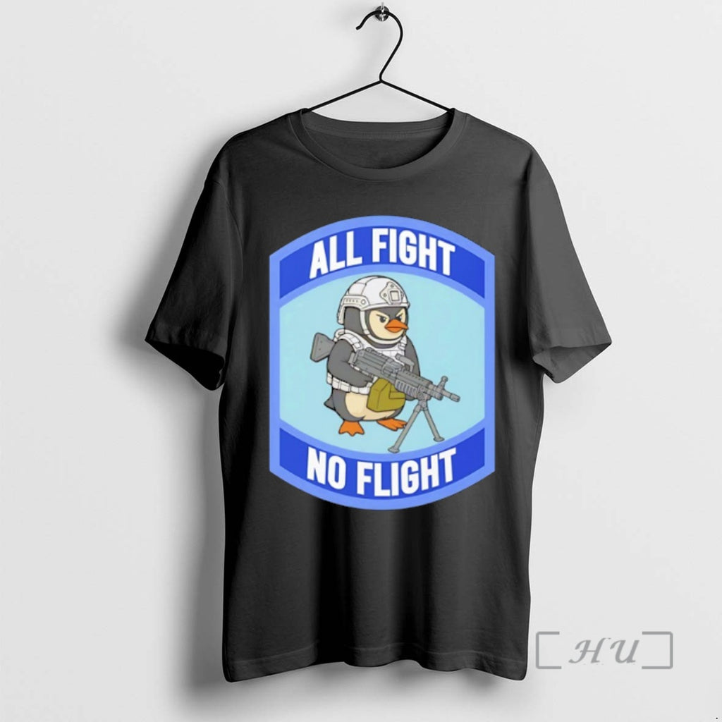 Officials Penguin With Guns All Fight No Flight T-Shirts, Hoodie, Sweatshirt | PopFlextees.com