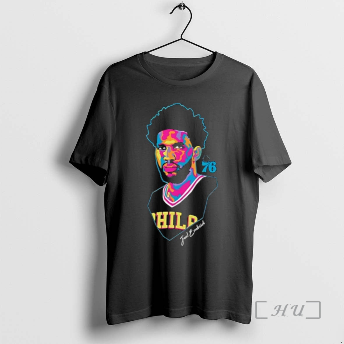 Officials Philadelphia 76ers Joel Embiid Artist Design T-Shirts, Hoodie, Sweatshirt | PopFlextees.com