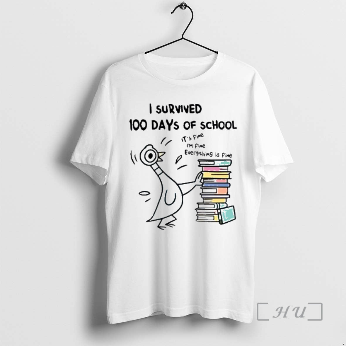 Officials Pigeon I Survived 100 Days Of School T-Shirts, Hoodie, Sweatshirt | PopFlextees.com