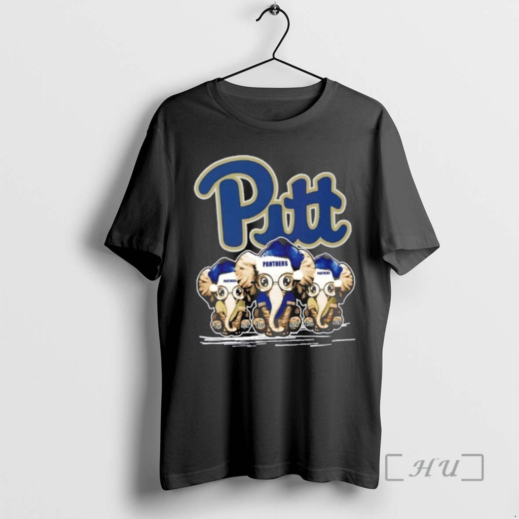 Officials Pittsburgh Panthers X Elephants Santa Hat Merry Christmas T-Shirts, Hoodie, Sweatshirt | PopFlextees.com